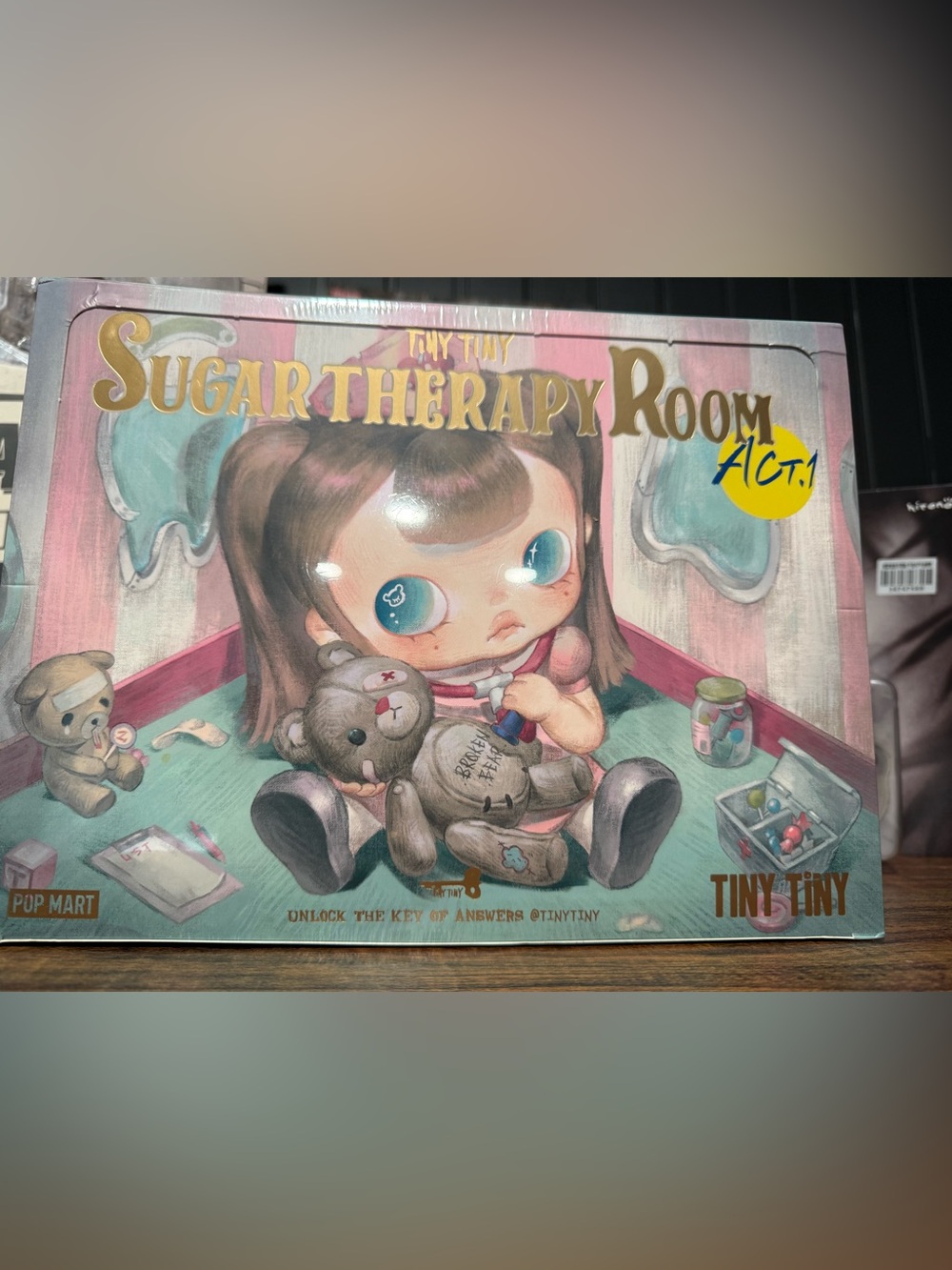 TinyTiny Sugar Therapy Room Plush Doll Playset - Pink & Teal Tiny Tiny